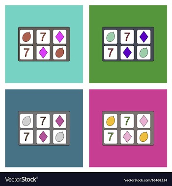 Flat icon design collection casino gambling vector image