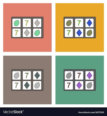 Flat icon design collection casino gambling vector image