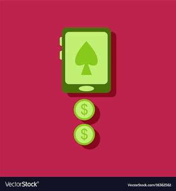 Flat icon design collection casino online in vector image