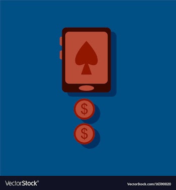 Flat icon design collection casino online in vector image