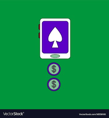 Flat icon design collection casino online vector image