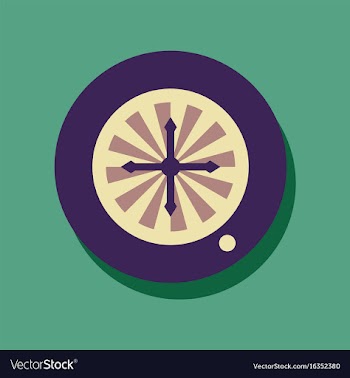 Flat icon design collection casino roulette wheel vector image