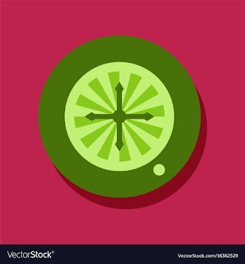 Flat icon design collection casino roulette wheel vector image