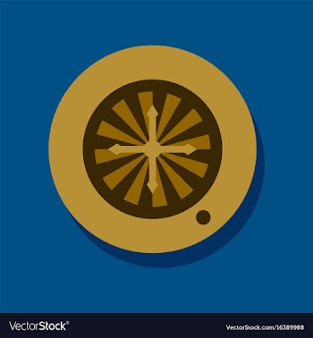 Flat icon design collection casino roulette wheel vector image