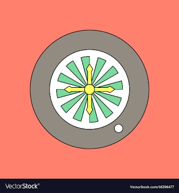 Flat icon design collection casino roulette wheel vector image
