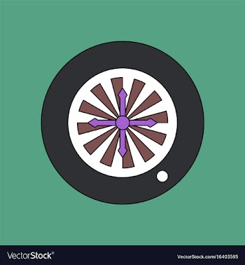 Flat icon design collection casino roulette wheel vector image