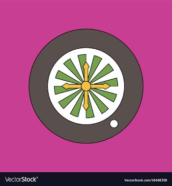 Flat icon design collection casino roulette wheel vector image