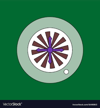 Flat icon design collection casino roulette wheel vector image