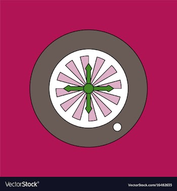 Flat icon design collection casino roulette wheel vector image