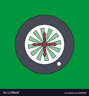 Flat icon design collection casino roulette wheel vector image