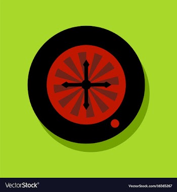 Flat icon design collection casino roulette wheel vector image