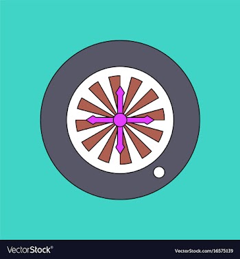 Flat icon design collection casino roulette wheel vector image