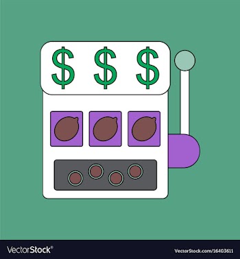 Flat icon design collection casino slot machine vector image