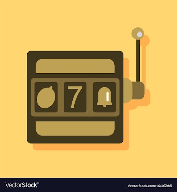 Flat icon design collection casino slot machine vector image