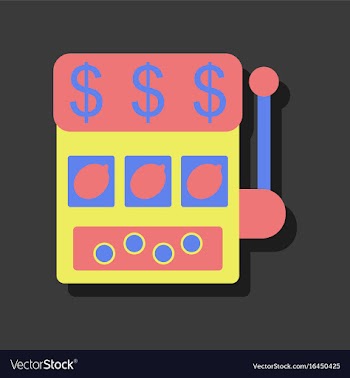 Flat icon design collection casino slot machine vector image