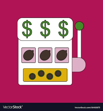 Flat icon design collection casino slot machine vector image