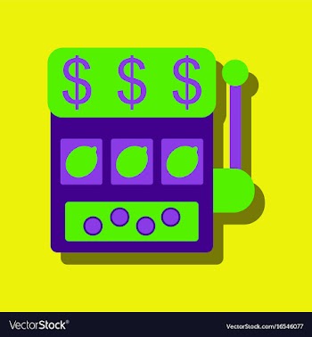 Flat icon design collection casino slot machine vector image