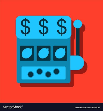 Flat icon design collection casino slot machine vector image