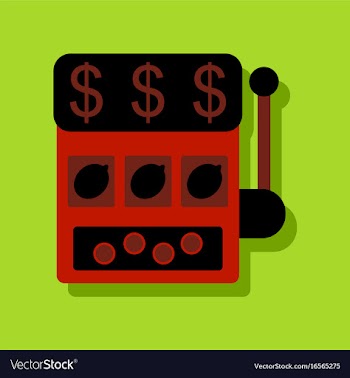 Flat icon design collection casino slot machine vector image