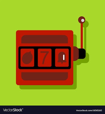 Flat icon design collection casino slot machine vector image