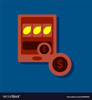Flat icon design collection casino slotmachine vector image