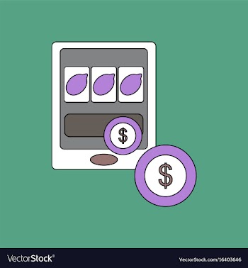 Flat icon design collection casino slotmachine vector image