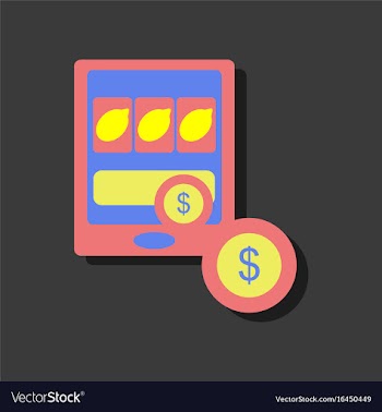 Flat icon design collection casino slotmachine vector image