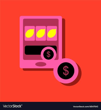 Flat icon design collection casino slotmachine vector image