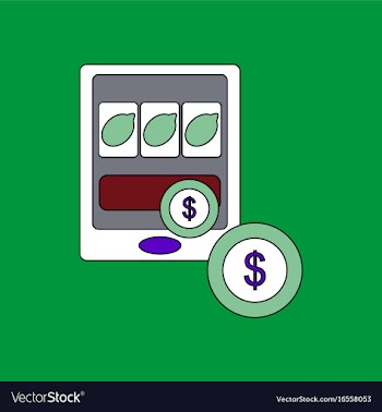 Flat icon design collection casino slotmachine vector image