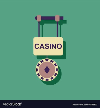Flat icon design collection casino street banner vector image