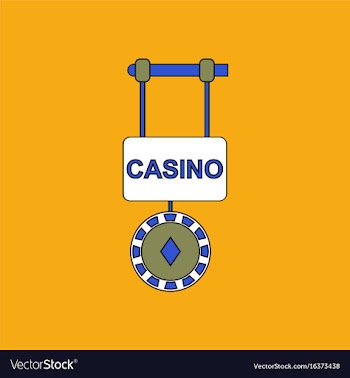 Flat icon design collection casino street banner vector image