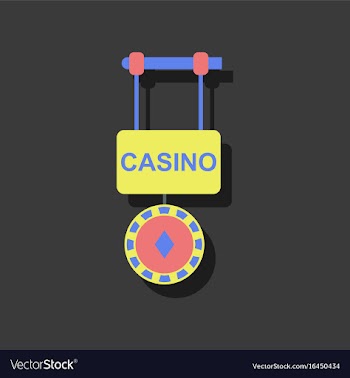 Flat icon design collection casino street banner vector image