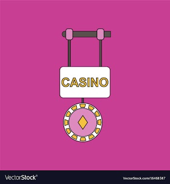 Flat icon design collection casino street banner vector image
