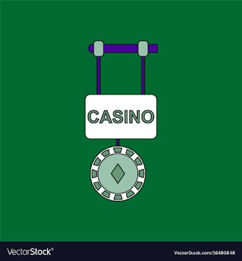 Flat icon design collection casino street banner vector image
