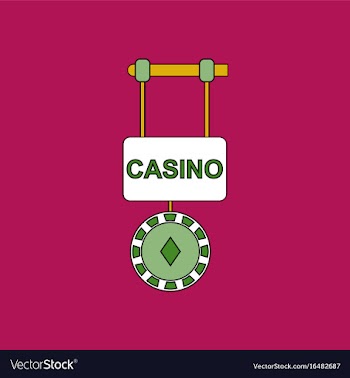 Flat icon design collection casino street banner vector image