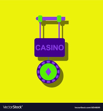 Flat icon design collection casino street banner vector image