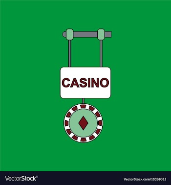 Flat icon design collection casino street banner vector image