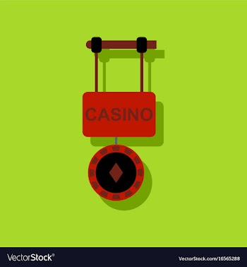 Flat icon design collection casino street banner vector image