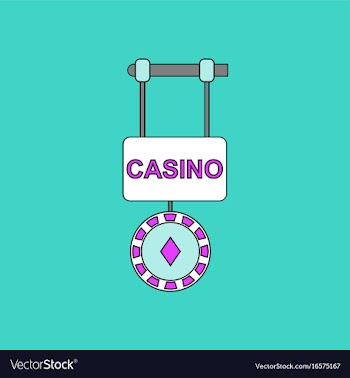 Flat icon design collection casino street banner vector image