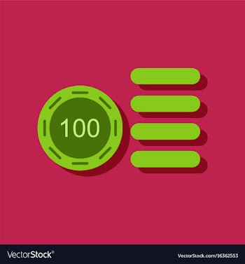 Flat icon design collection casino stuff chip in vector image