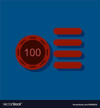 Flat icon design collection casino stuff chip in vector image
