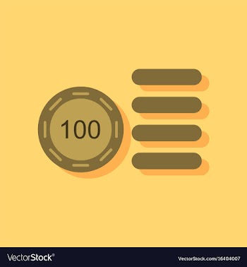 Flat icon design collection casino stuff chip in vector image
