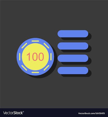 Flat icon design collection casino stuff chip in vector image