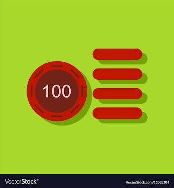 Flat icon design collection casino stuff chip in vector image
