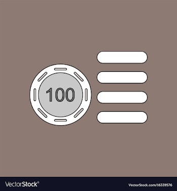 Flat icon design collection casino stuff chip vector image