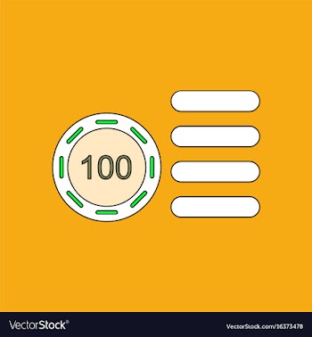 Flat icon design collection casino stuff chip vector image