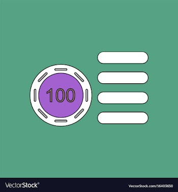 Flat icon design collection casino stuff chip vector image