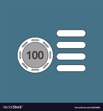 Flat icon design collection casino stuff chip vector image