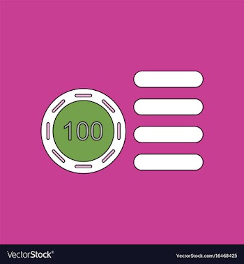 Flat icon design collection casino stuff chip vector image
