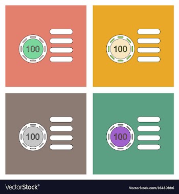 Flat icon design collection casino stuff chip vector image